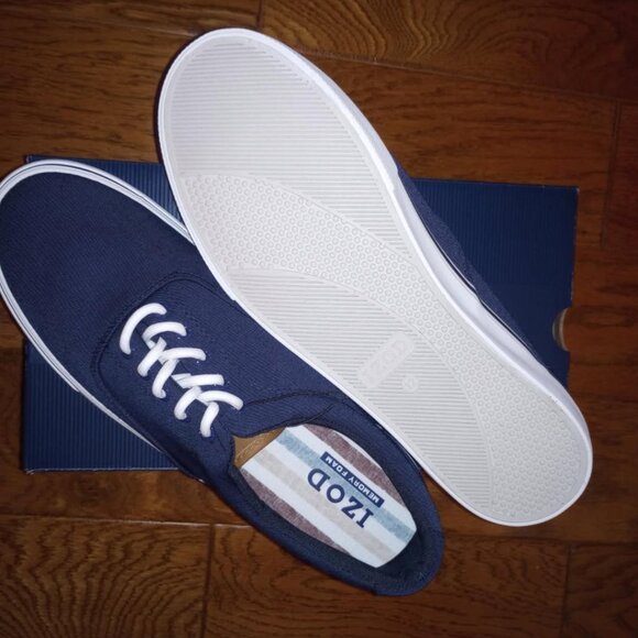 IZOD Mens Size 12 Memory Foam Rangley Navy Lightweight Durable Sneakers NIB - Picture 5 of 5